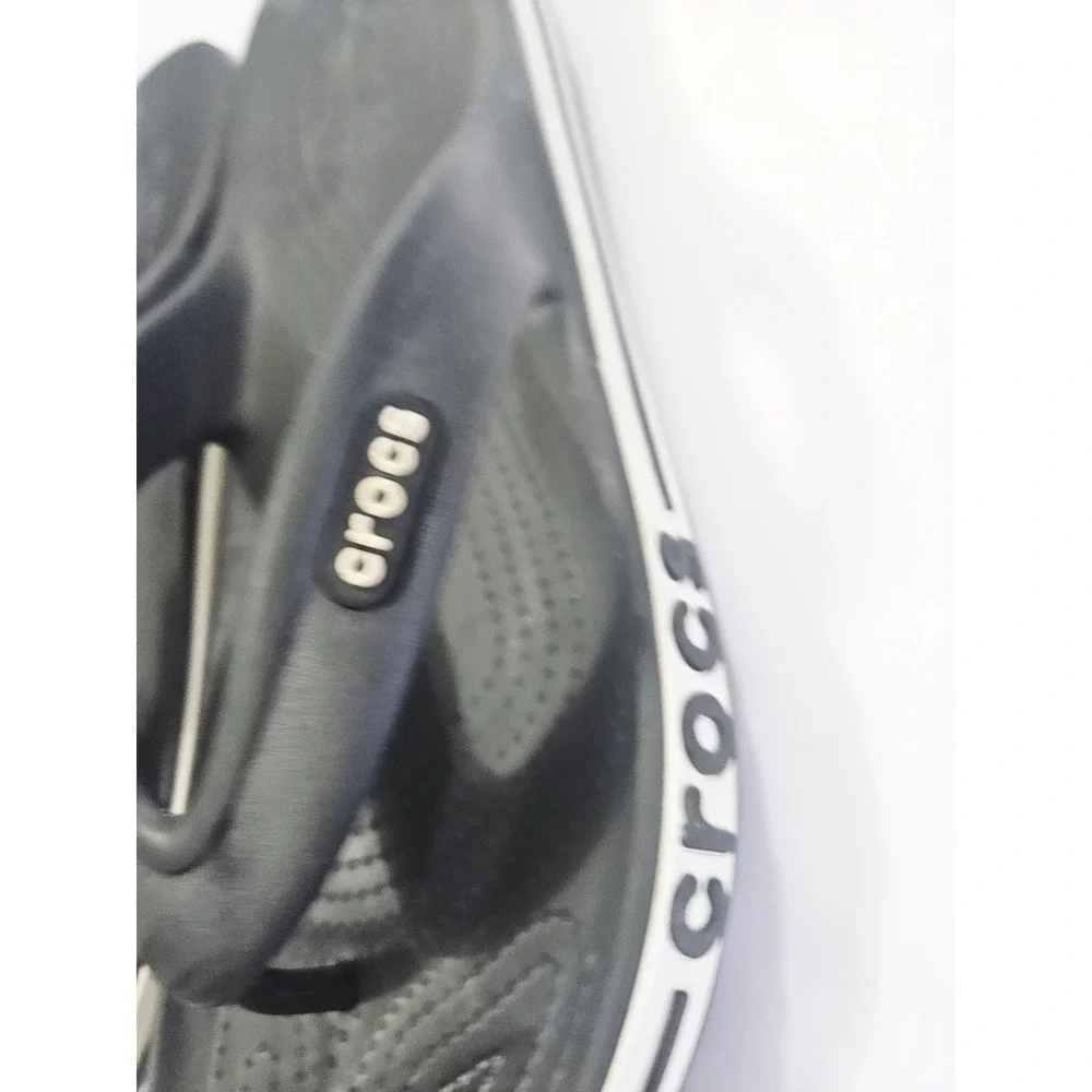 Crocs Unisex‎ Bayaband Flip Sandals Black/White US Men's 12 Women's 10